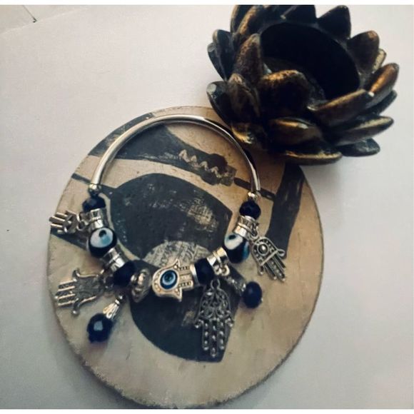 Silver BOHO BEAD CHARM BRACELET - Picture 5 of 5